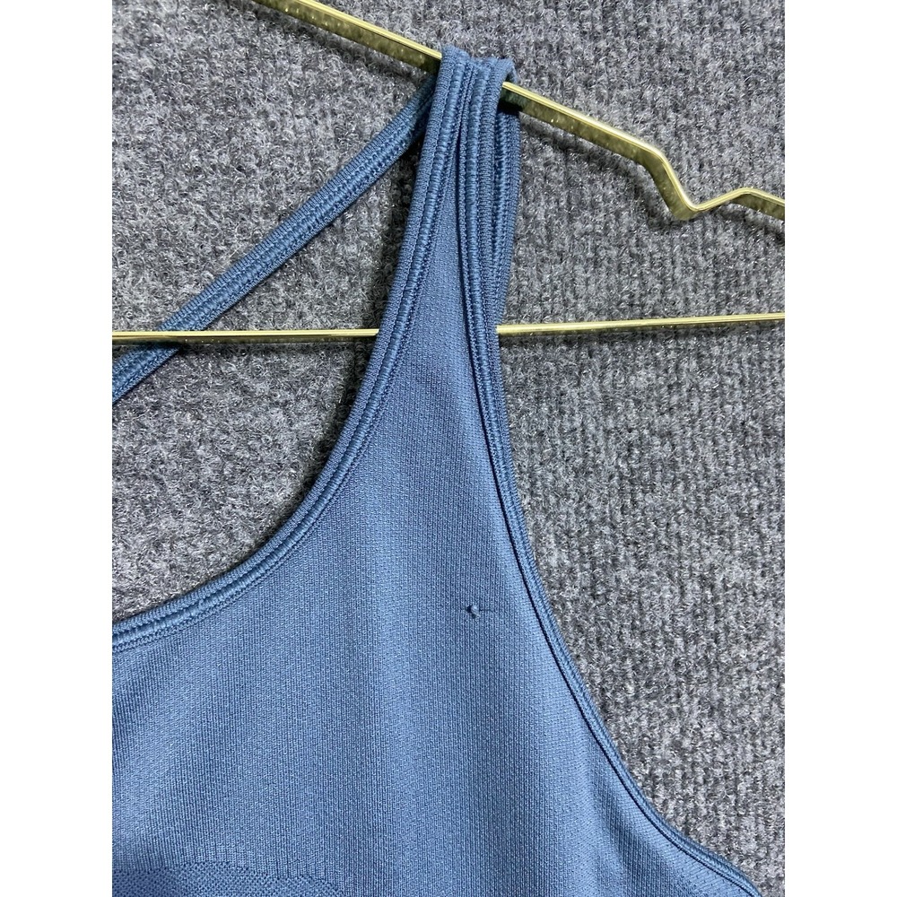 Lululemon Shirt Women 10 Blue Swiftly Tech Strappy Tank Top Athleisure Run SNAGS - Picture 2 of 7
